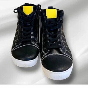 ZGR High Top Sneakers Womens Lace Side Zip Leather Sz 9 Eu 40 Ankle Boots